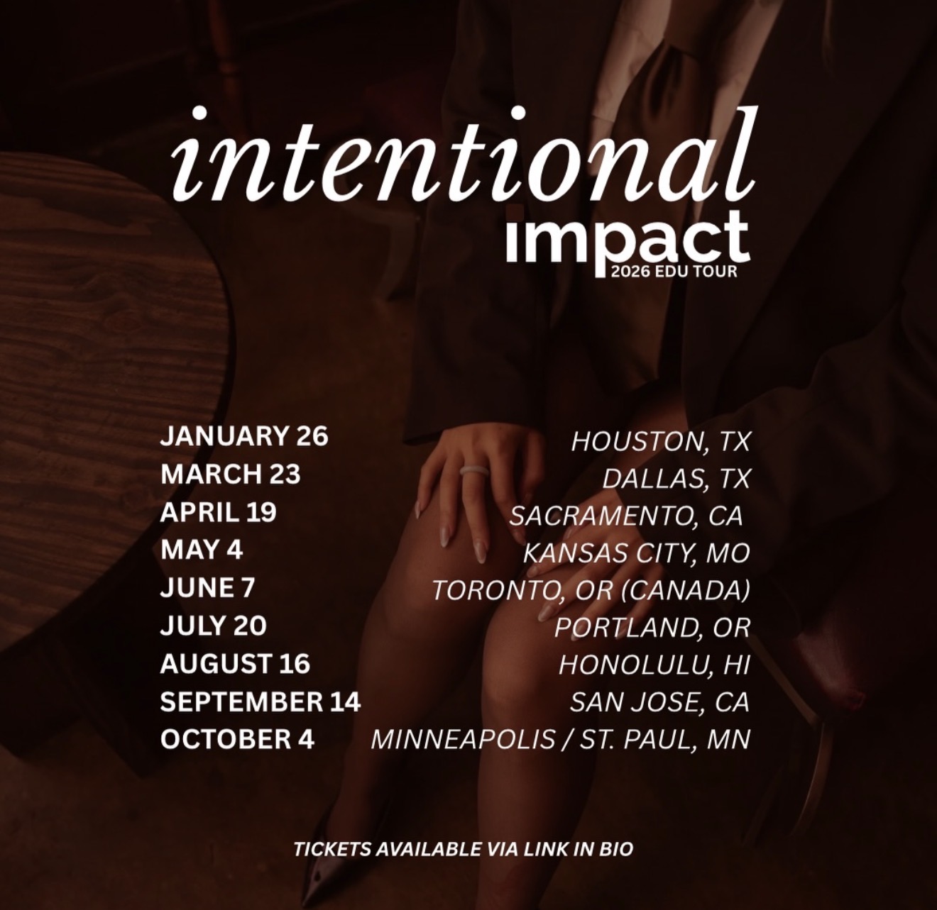 Intentional Impact 2026 EDU Tour dates
